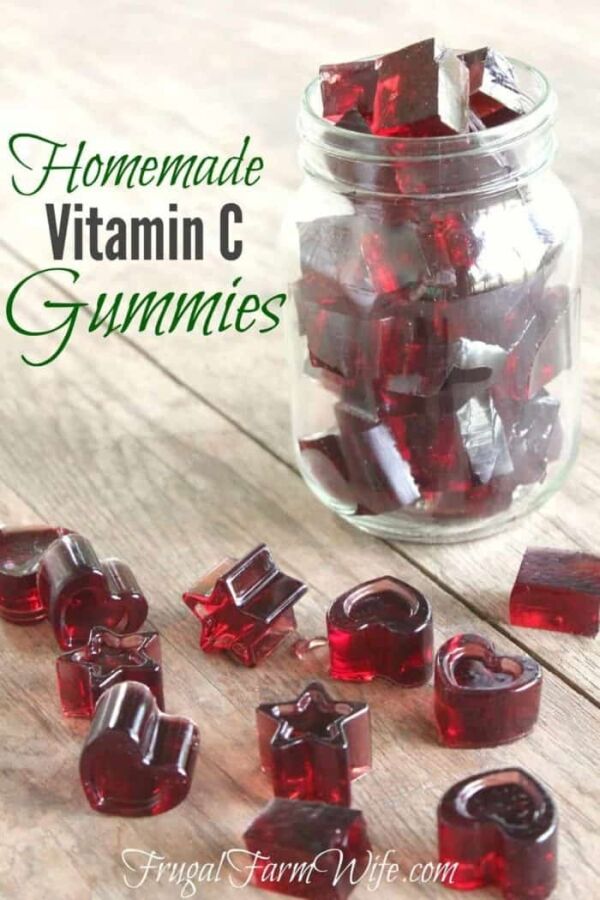 Homemade Vitamin C Gummies. Finally! I can give my kids chewable vitamins without a boatload of sugar!