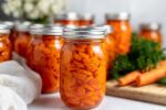 canned carrots on a table